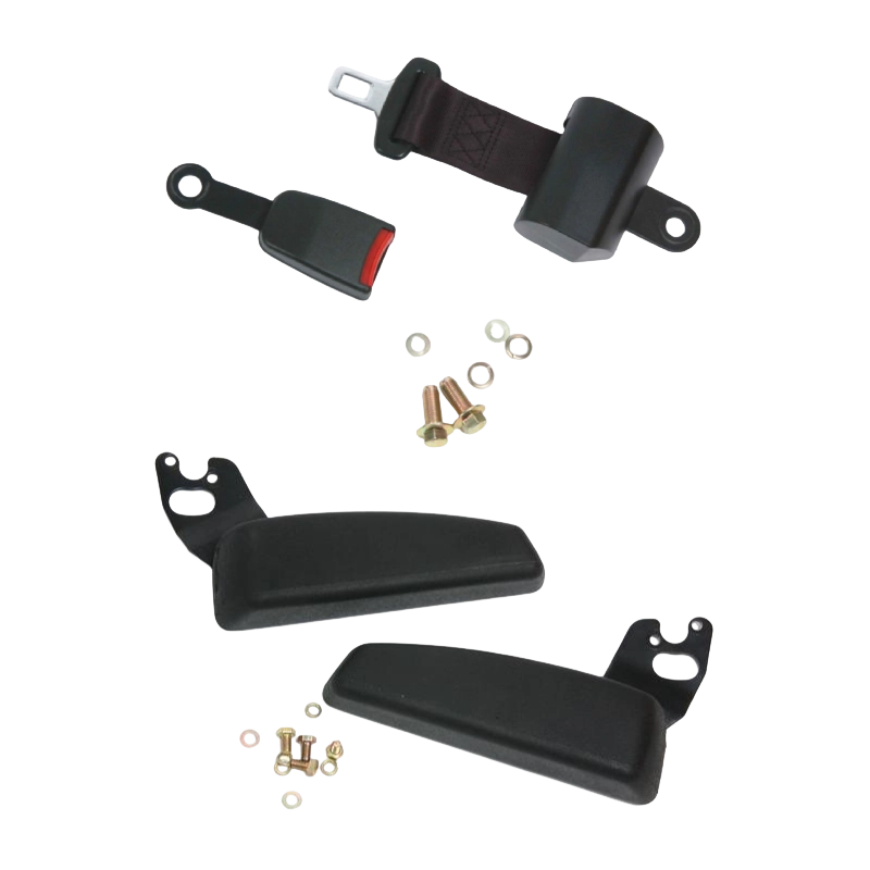 BF1-1 耐久性のある人間工学に基づいた認定フォークリフトシート、内燃フォークリフト用、ブラックビニール付き