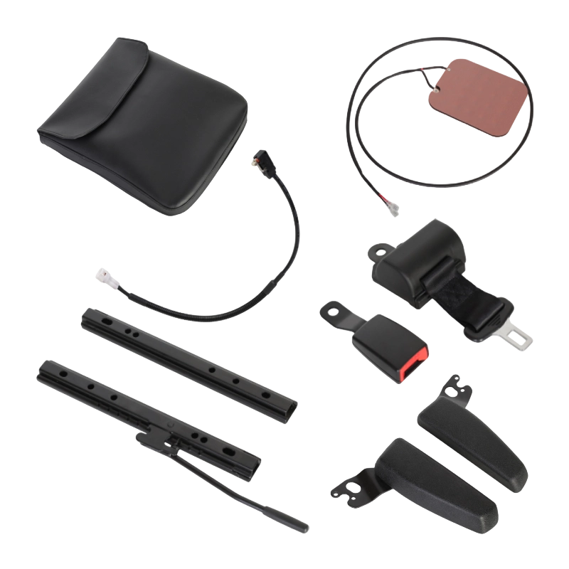 BF1-2 倉庫車両用のコスト効率の高い黒ビニール製折りたたみ式背もたれフォークリフト シート