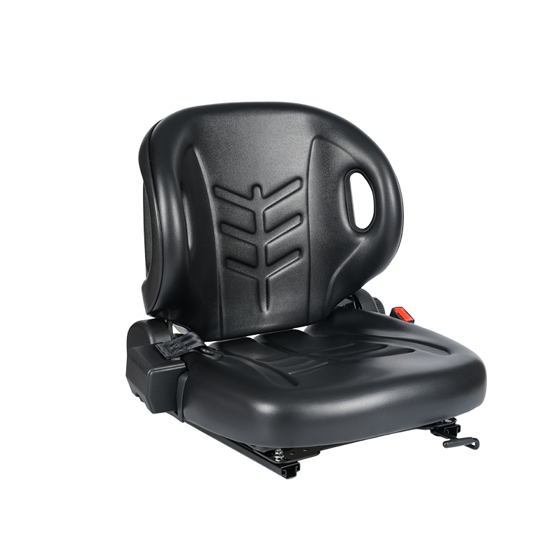 BF2-2 Universa 電動スタッカー オペレーターシート - 防水ブラックコーティングされた 4 ウェイストレッチ布 PVC OPS センサースイッチ & 調節可能なバックレスト付き Hangcha、トヨタと互換性あり